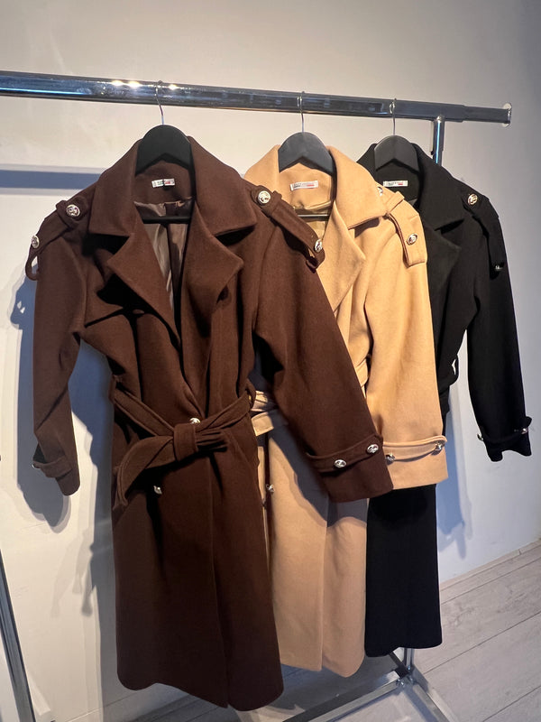 Lined Jacket with Golden Button Detail