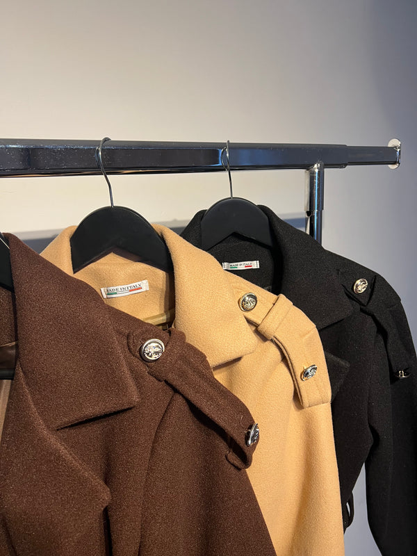 Lined Jacket with Golden Button Detail