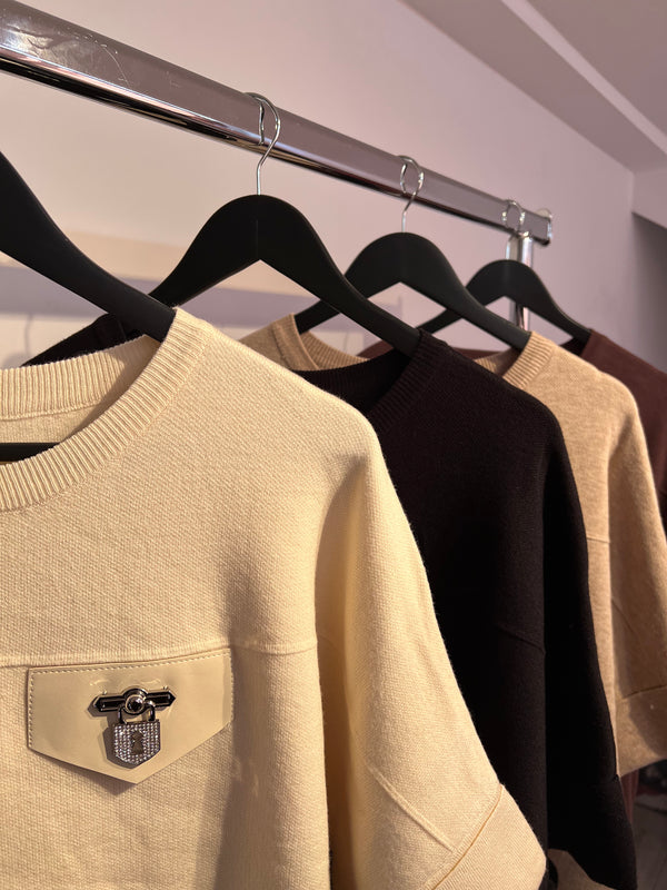 Oversized Sweater with Lock Detail