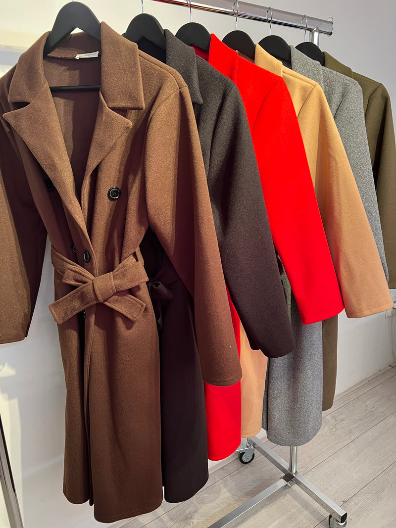 Classic Trench Coat with 6-Button Detail