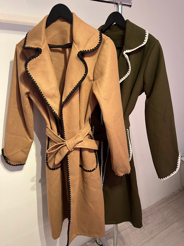 Famous Tie Belt Jacket